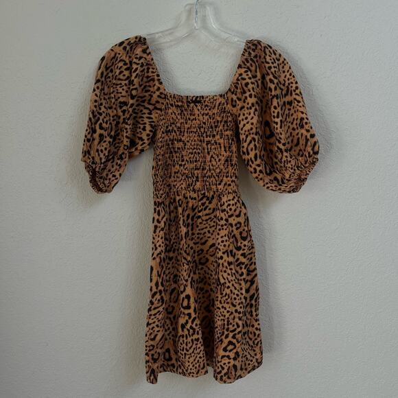 NWOT Billabong Paradise Leopard Animal Print Mini Dress - XS - Picture 6 of 8